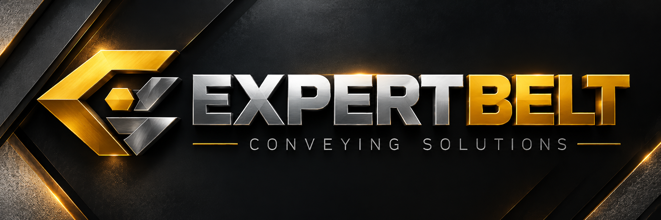 Металлический логотип EXPERTBELT в серебристом и золотом цветах